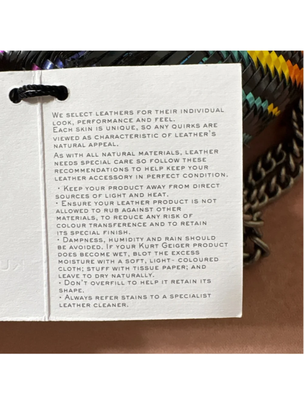 Kurt Geiger Kensington Rainbow Woven Purse Mini